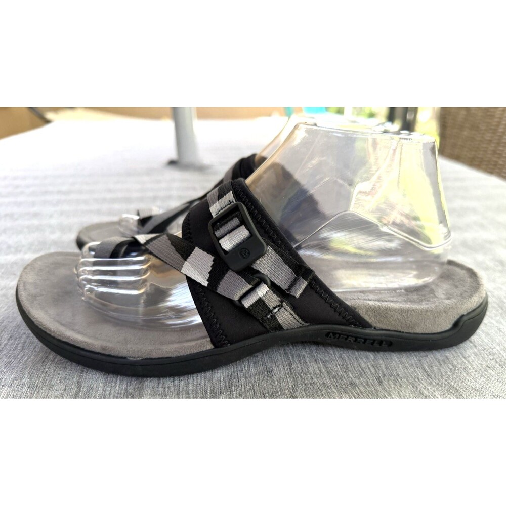 Merrell District 3 Wrap Web Womens Size 10 Sandals Comfort Black Gray Shoes